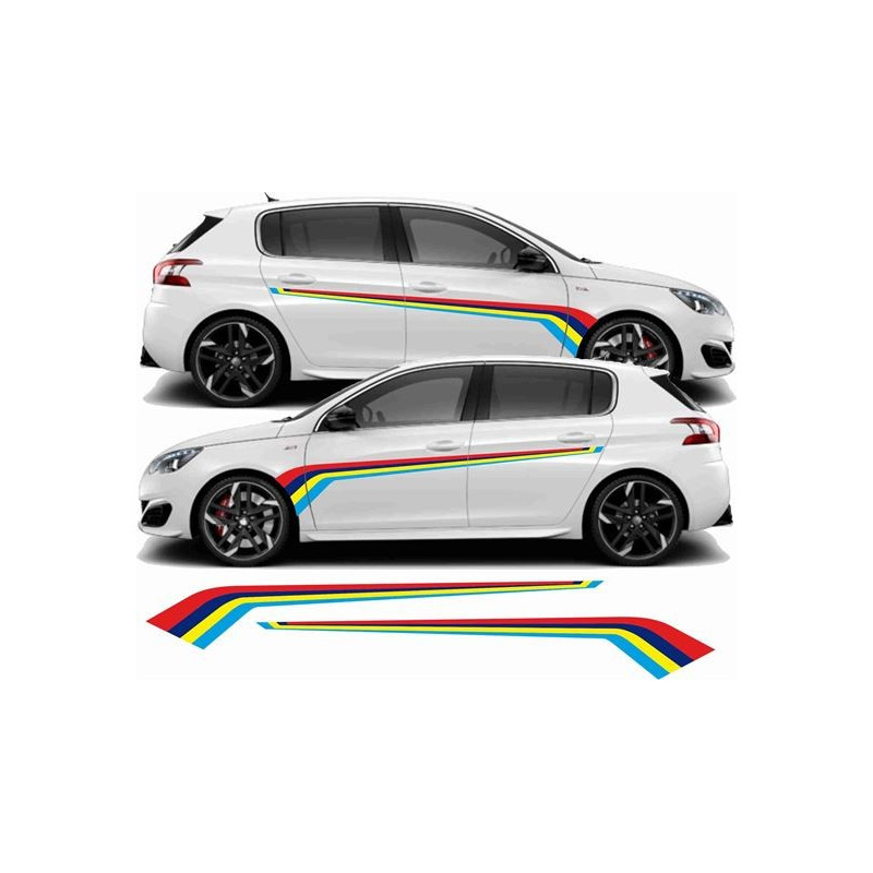 Peugeot 308 PTS Rallye Stripes decals