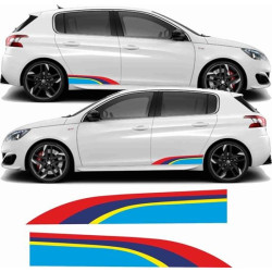 Peugeot 308 PTS Rallye rear Stripes adhesivos