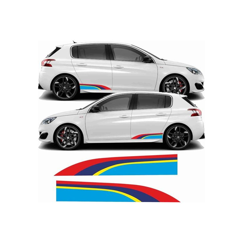 Peugeot 308 PTS Rallye rear Stripes adesivi