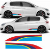 Peugeot 308 PTS Rallye rear Stripes adesivi