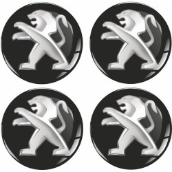 Peugeot Wheel centre Gel Badges Adesivi x4
