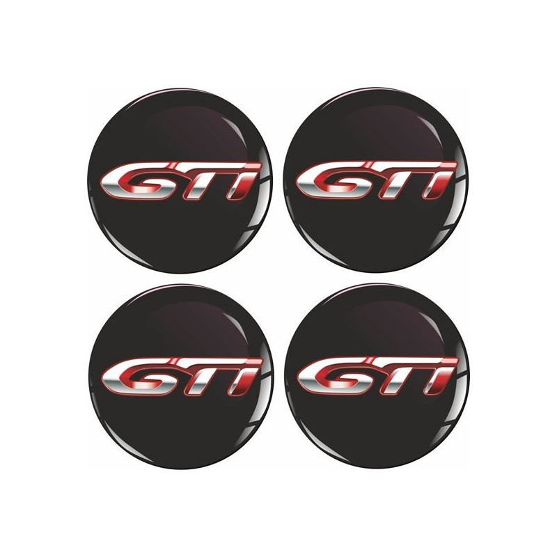 Peugeot Wheel centre Gel Badges adesivos x4