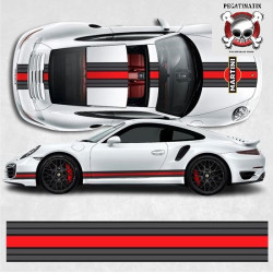 PORSCHE 991 Martini over the top & side Stripes ADESIVOS