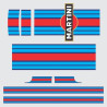 PORSCHE 991 Martini over the top & side Stripes AUFKLEBER