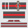 PORSCHE 991 Martini over the top & side Stripes AUTOCOLLANT