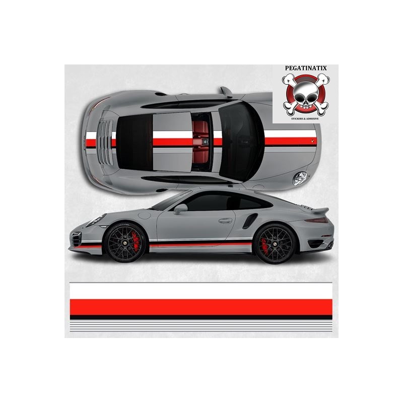 PORSCHE 991 Lemans over the top & side Stripes ADHESIVOS