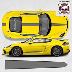 PORSCHE 781 Cayman GT4 over the top & side Stripes DECALS