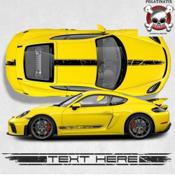 PORSCHE 781 Cayman GT4 over the top & side Stripes AUFKLEBER