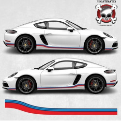 PORSCHE 718 Cayman / Boxster Martini Stripes DECALS