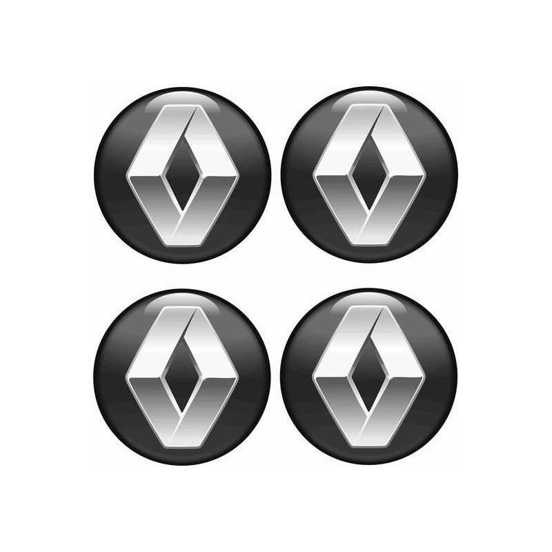 RENAULT Wheel centre Gel Badges Aufkleber x4