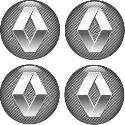 RENAULT Wheel centre Gel Badges Aufkleber x4