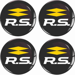 RENAULT RS Wheel centre Gel Badges Adesivi x4