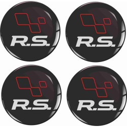RENAULT RS Wheel centre Gel Badges Adhesivos x4