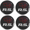 RENAULT RS Wheel centre Gel Badges Aufkleber x4