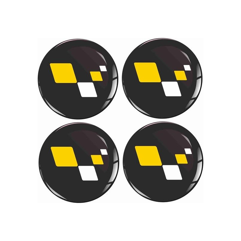 RENAULT Wheel centre Gel Badges Aufkleber x4