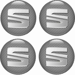 SEAT Wheel centre Gel Badges Adhesivos x4