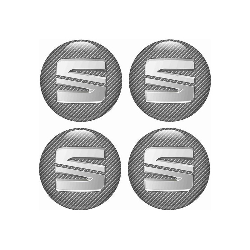 SEAT Wheel centre Gel Badges Adhesivos x4