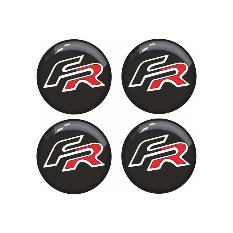 SEAT LEÓN FR Wheel centre Gel Badges adesivos x4