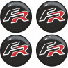 SEAT LEÓN FR Wheel centre Gel Badges Adhesivos x4