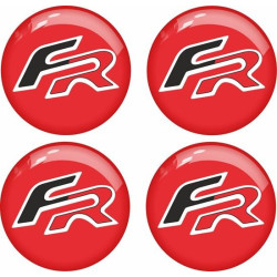 SEAT LEÓN FR Wheel centre Gel Badges Stickers decals x4