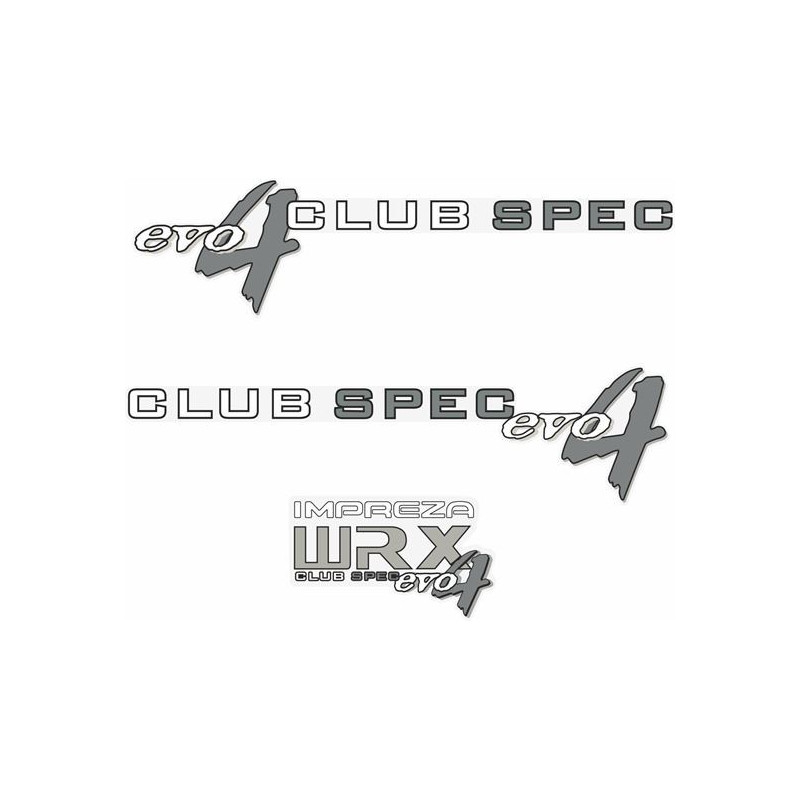 Impreza WRX Club Spec Evo 4 ADHESIVOS