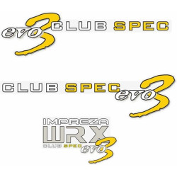 Impreza WRX Club Spec Evo 3 ADHESIVOS