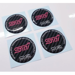 SUBARU Wheel centre Gel Badges Adhesivos x4