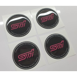 SUBARU Wheel centre Gel Badges Adesivi x4