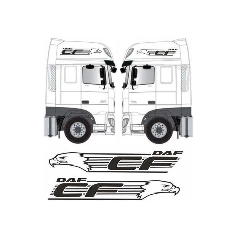 DAF CF Euro 6 side Eagle CF decals (Compatible Product)