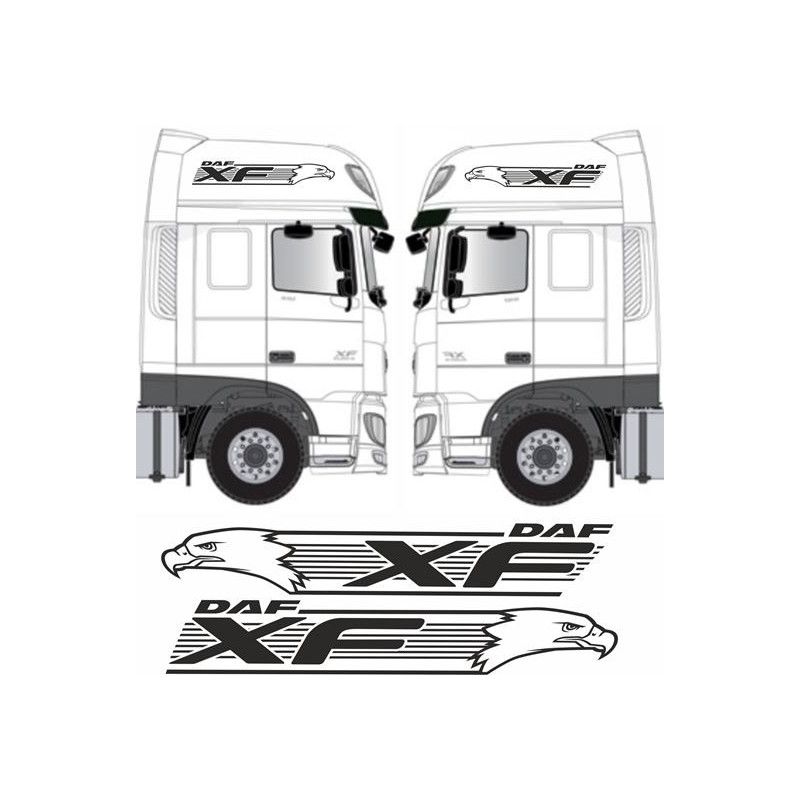 DAF XF Euro 6 side Eagle XF Stickers Autocollant (Produit compatible)