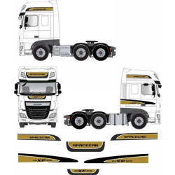 DAF XF Euro 6 Super spacecab Gold Edition adesivi (Prodotto compatibile)