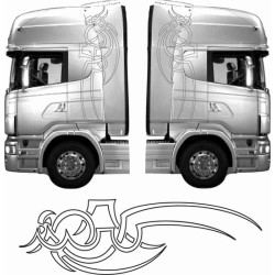 Truck cab Eagle Tribal side Graphics adhesivos (Producto compatible)