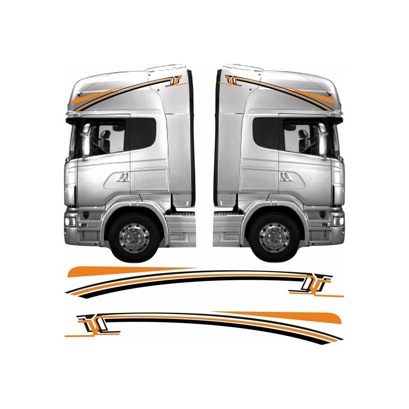Truck cab full side Graphics adesivi (Prodotto compatibile)