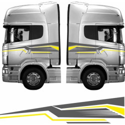 Truck cab full side Graphics adesivos (Produto compatível)