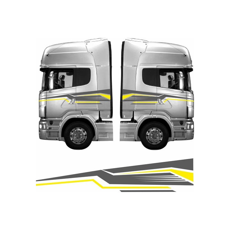 Truck cab full side Graphics adesivos (Produto compatível)