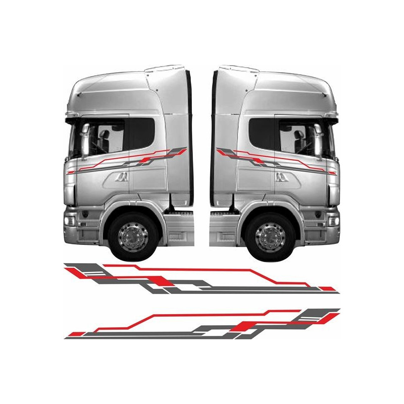 Truck cab full side Graphics adesivos (Produto compatível)