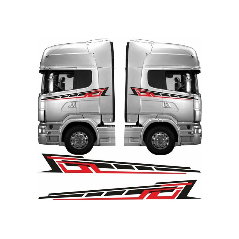 Truck cab full side Graphics decals (Compatible Product)