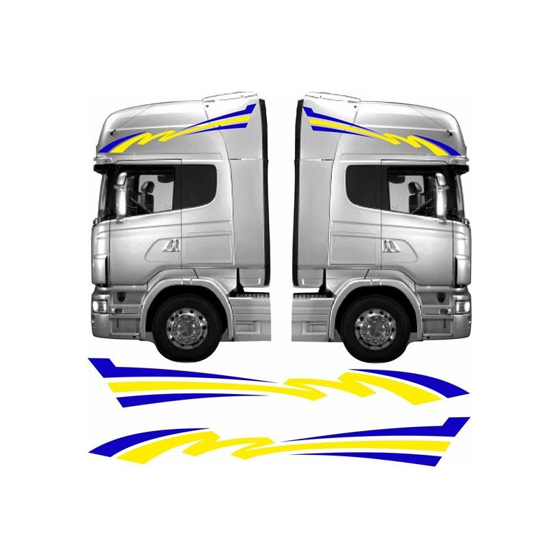 Truck cab full side Graphics decals (Compatible Product)