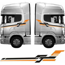 Truck cab full side Graphics adhesivos (Producto compatible)