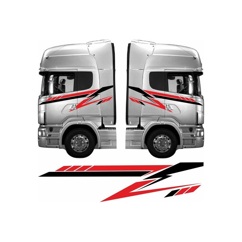 Truck cab full side Graphics decals (Compatible Product)