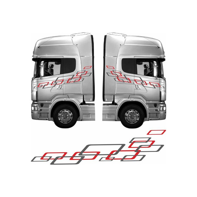 Truck cab full side Graphics adhesivos (Producto compatible)