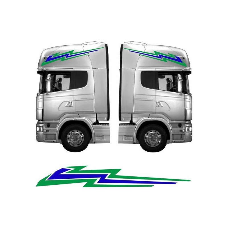 Truck cab full side Graphics decals (Compatible Product)
