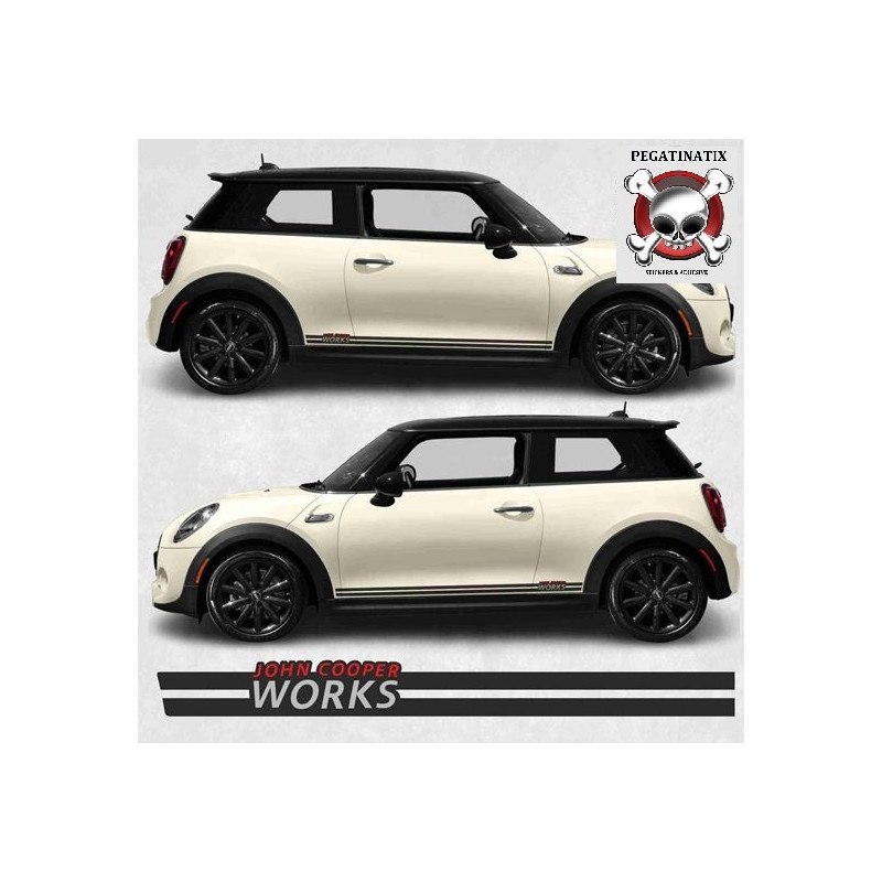 ADESIVI MINI Hatchback JCW side Stripes (Prodotto compatibile)