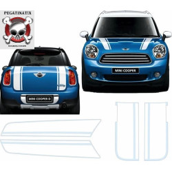 DECALS Mini R60 Countryman Bonnet & Rear Stripes (Compatible Product)