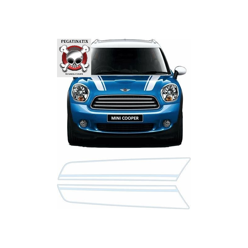 AUTOCOLLANT Mini R60 Countryman Bonnet & Rear Stripes (Produit compatible)