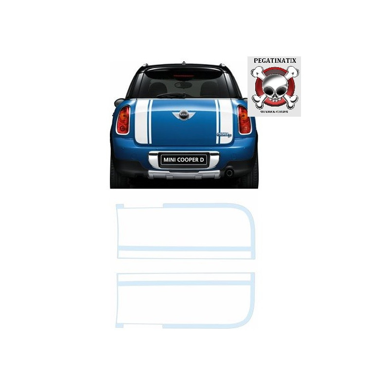 ADESIVOS Mini R60 Countryman Bonnet & Rear Stripes (Produto compatível)