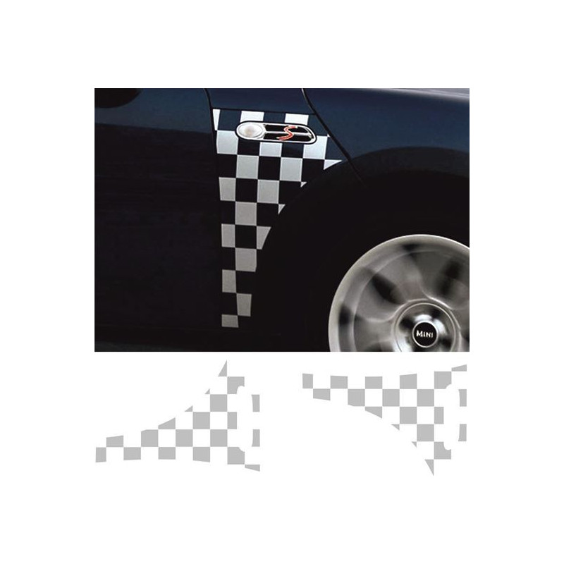 AUFKLEBER Mini R50 / R52 / R53 Cooper S Checkmate side Scuttle (Kompatibles Produkt)
