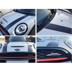 AUFKLEBER Mini F55 / F56 Cooper S / JCW Bonnet stripes (Kompatibles Produkt)