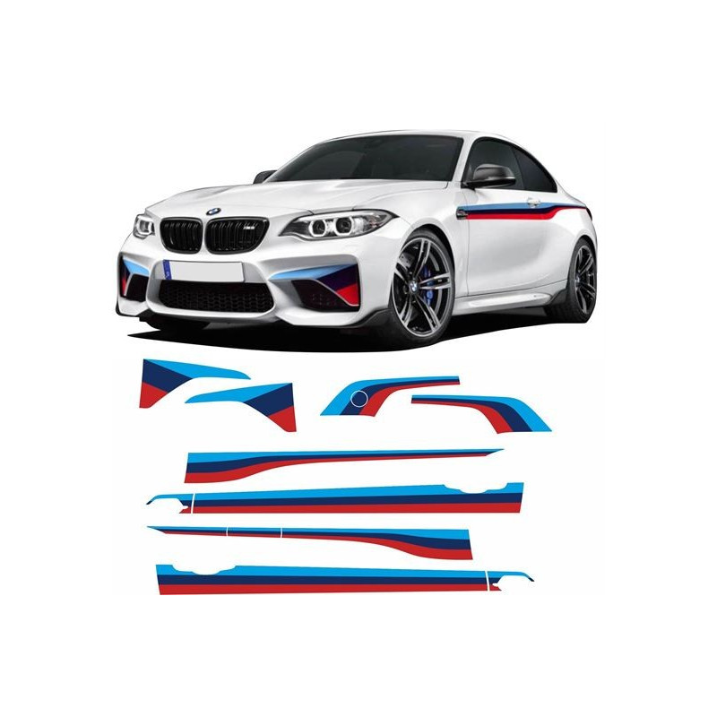 BMW M2 F87 M Performance Stripes AUFKLEBER (Kompatibles Produkt)