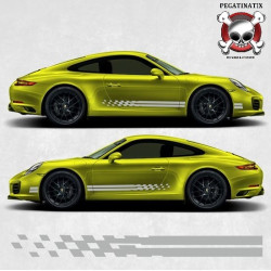 PORSCHE 992 / 991 GTS side Stripes AUTOCOLLANT (Produit compatible)